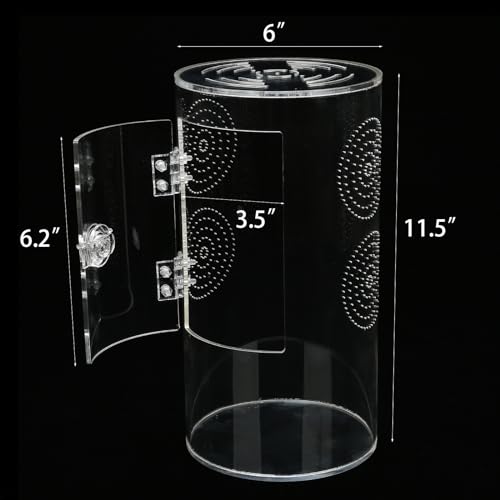 Jumping Spider Enclosure, 11 1/2”*6”*6”, Micro Habitat Terrariums, Arboreal Reptile Tank