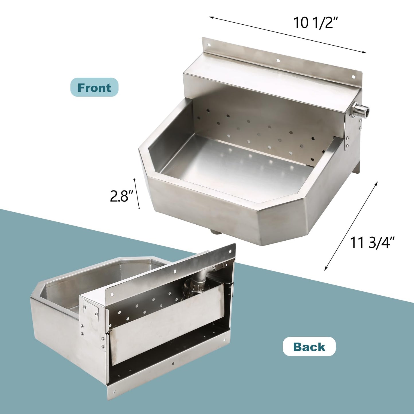 Outdoor Automatic Dog Waterer Bowl Dispenser,Self Filling Stock Waterer for Horses, Cattle, Goats, Pigs, Livestock, Heavy Stainless Steel, Extra Large Farm Animal Waterer Dispenser
