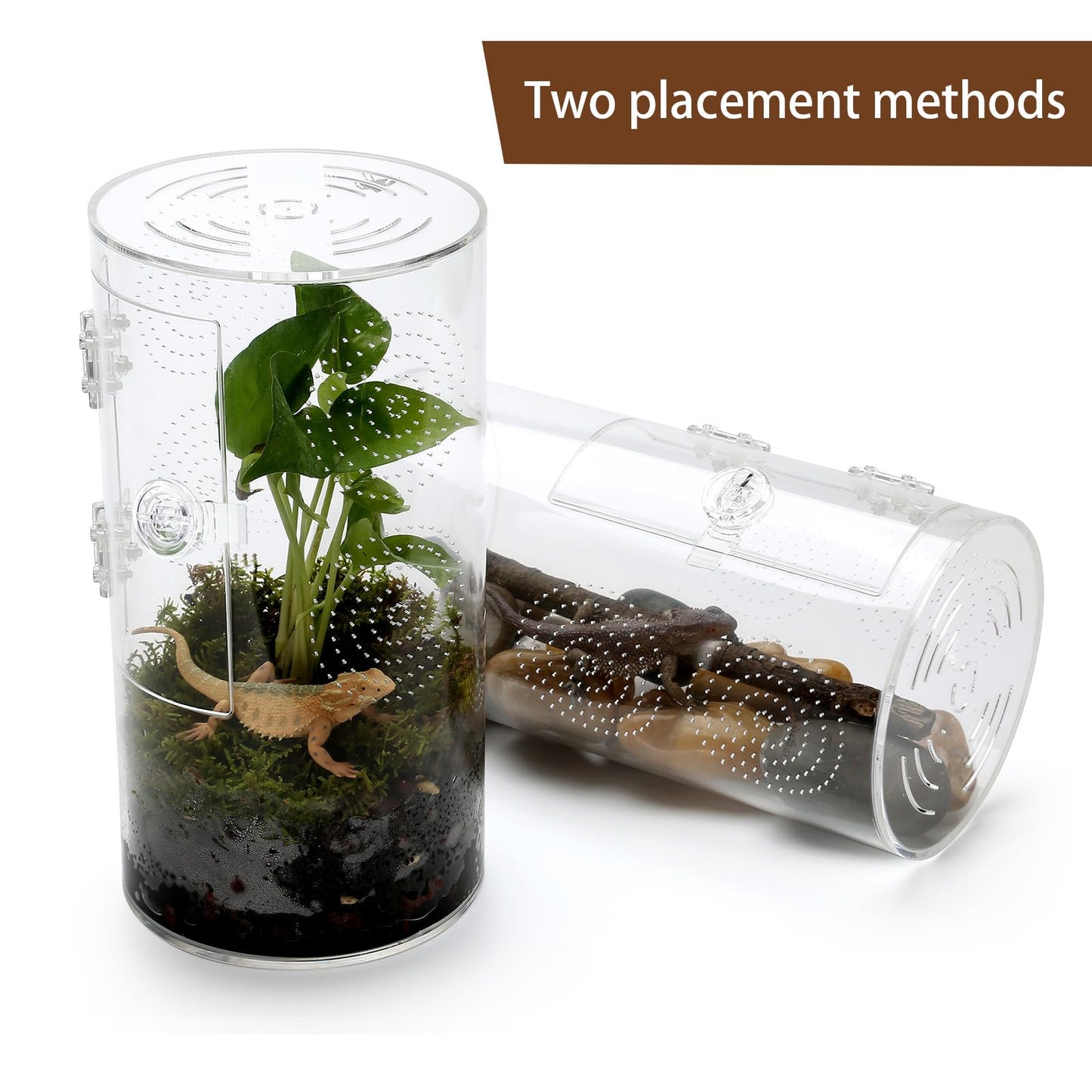 Jumping Spider Enclosure, 11 1/2”*6”*6”, Micro Habitat Terrariums, Arboreal Reptile Tank
