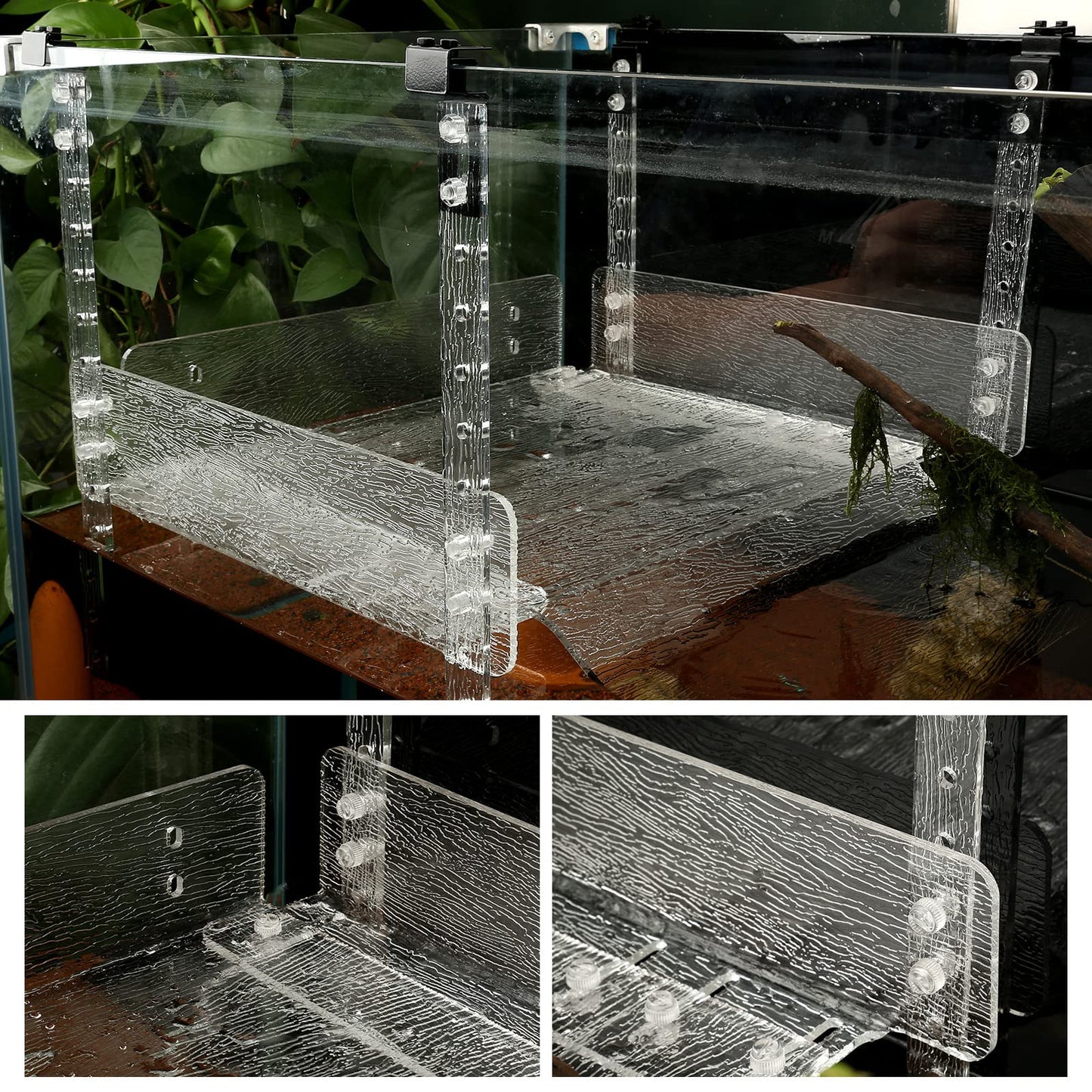 LYL LEYOULAND Hanging Turtle Basking Platform, Aquatic Reptile Ramp Dock, Turtle Terrace, Turtle Tank Accessories