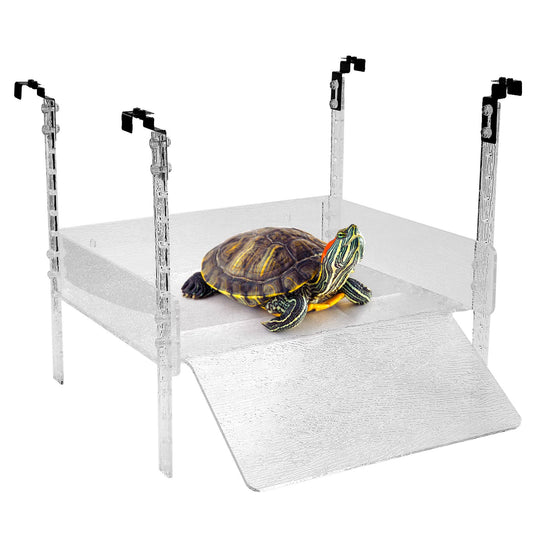 Hanging Turtle Basking Platform for Aquatic Turtles 40 75 Gallon, Aquatic Reptile Ramp Dock, Turtle Terrace, Turtle Tank Accessories